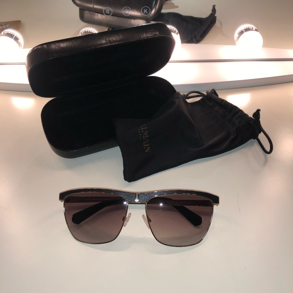 Balmain Sunglasses with Black and Gold Accents